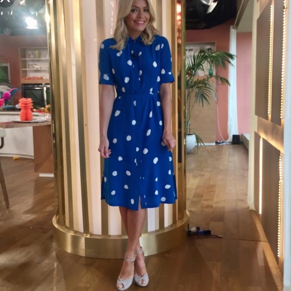 LK Bennett Dresses & Skirts - LK Bennett blue size 10 Penila polka dot dress NWT